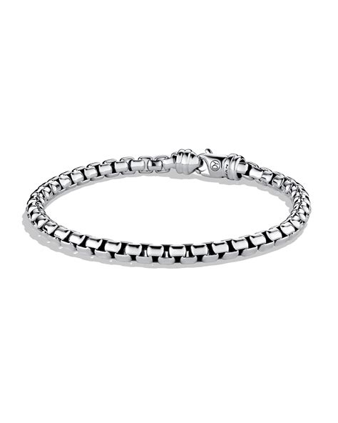 sterling silver box chain bracelet